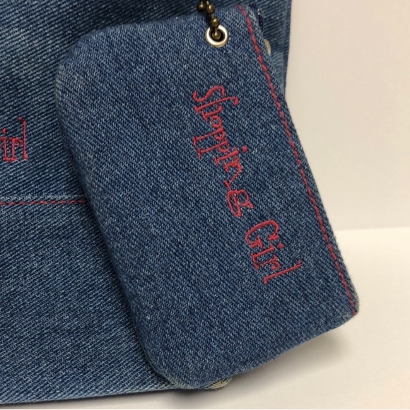 Blue Denim Sunny Hawaii “The Girls” Bag with embroidery and matching coin purse - Picture 2 of 13